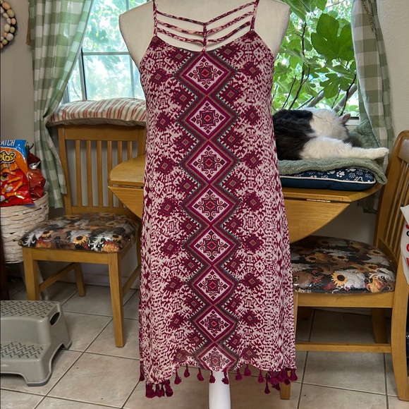 Maurices Boho Print Strappy Neckline Slip Dress XS Women’s - Picture 1 of 13